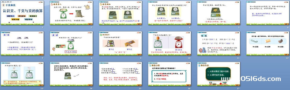 苏教版三年级上册数学第二单元《千克和克》PPT课件