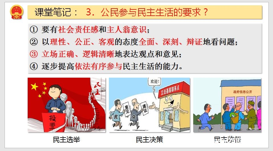 部编版九年级上册道德与法治第二单元3.2《参与民主生活》PPT课件