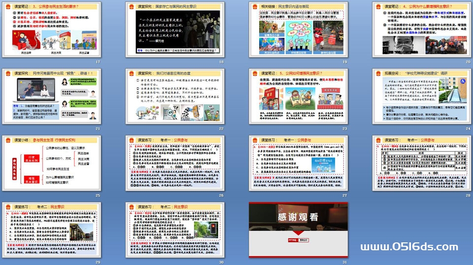 部编版九年级上册道德与法治第二单元3.2《参与民主生活》PPT课件