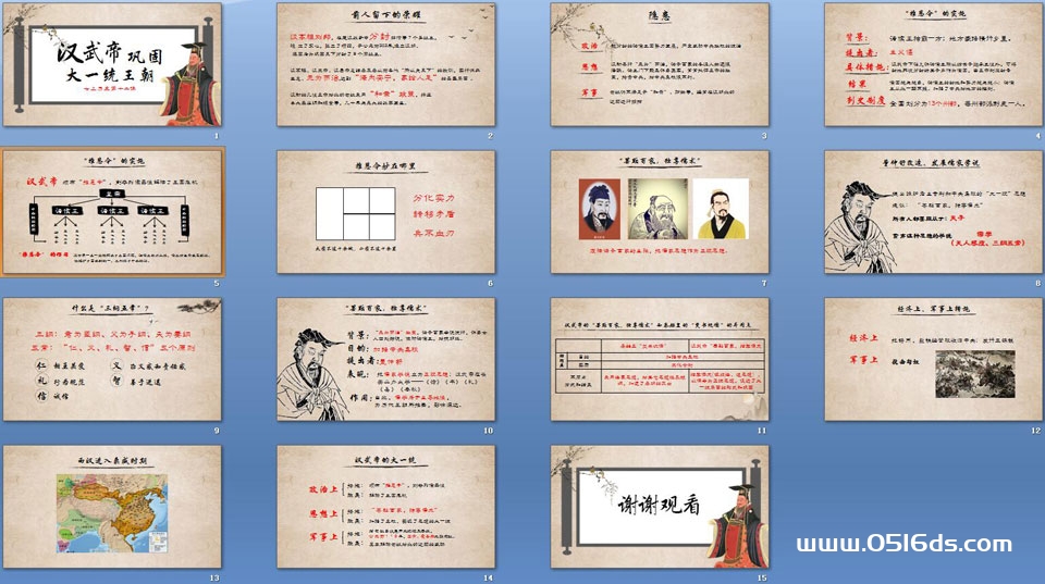 部编版七年级上册历史《汉武帝巩固大一统》PPT课件